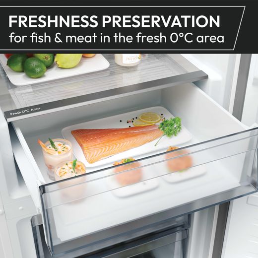 Hoover H-COMBI 300 60/40 Total No Frost Fridge Freezer - Stainless Steel Effect - Annotation - Fresh 0c
